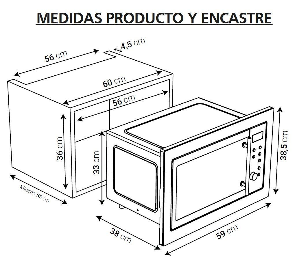 Microondas Empotrable Deli Cook MDE-26IN-7