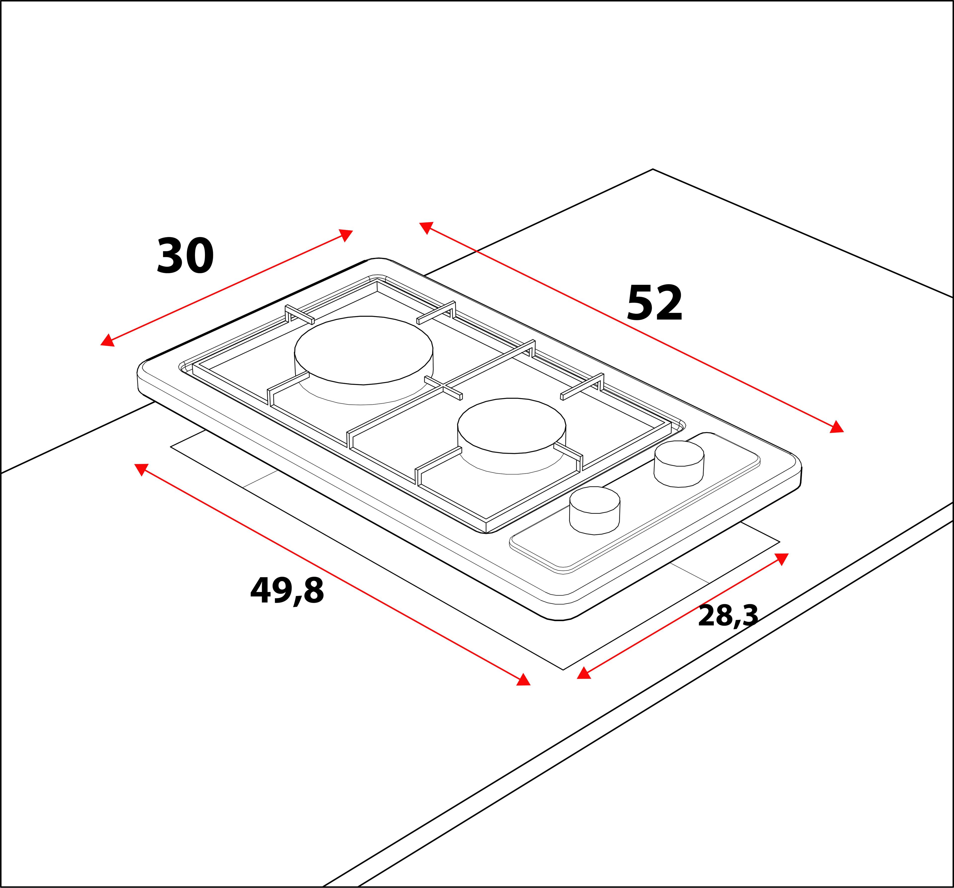 Encimera Gas Sindelen CEG-4250IN 2 Quemadores-4