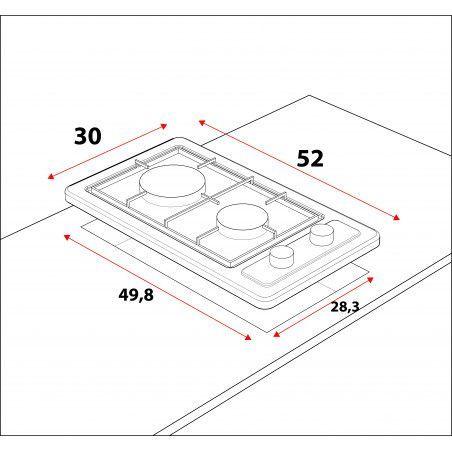 Encimera Gas Sindelen CEG-4250IN 2 Quemadores-3