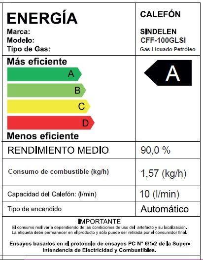 Calefont 10 Litros Gas Licuado Tiro Forzado CFF-100GLSI-2