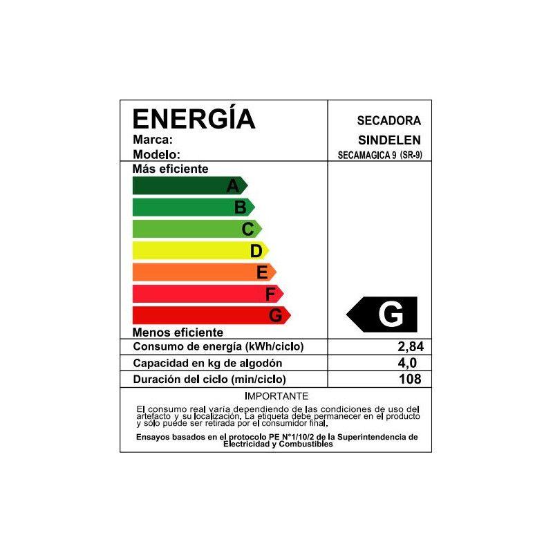 Secadora de ropa Sindelen 9kg SR-9-4
