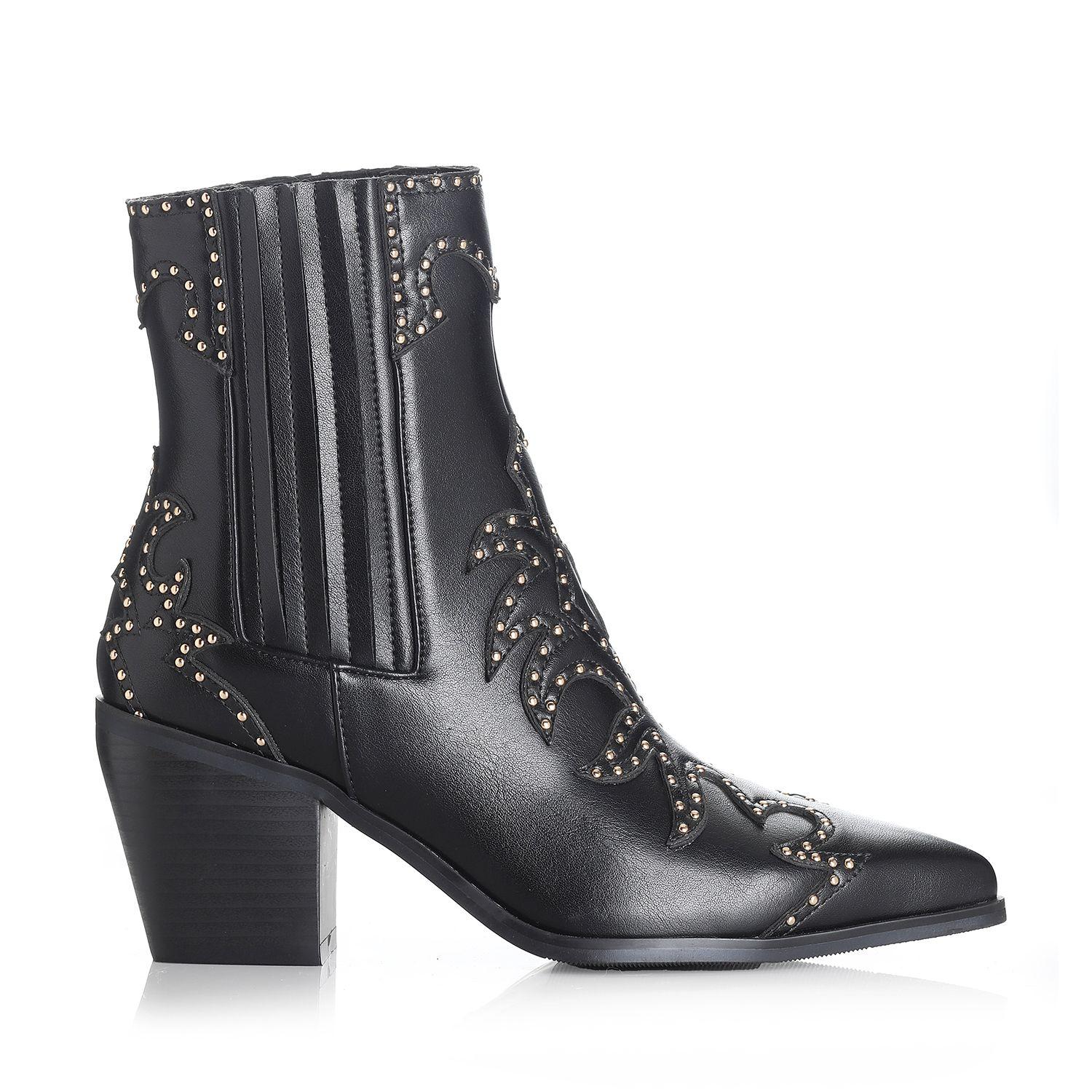 Botin Mujer Negro Via Uno 12412409-0