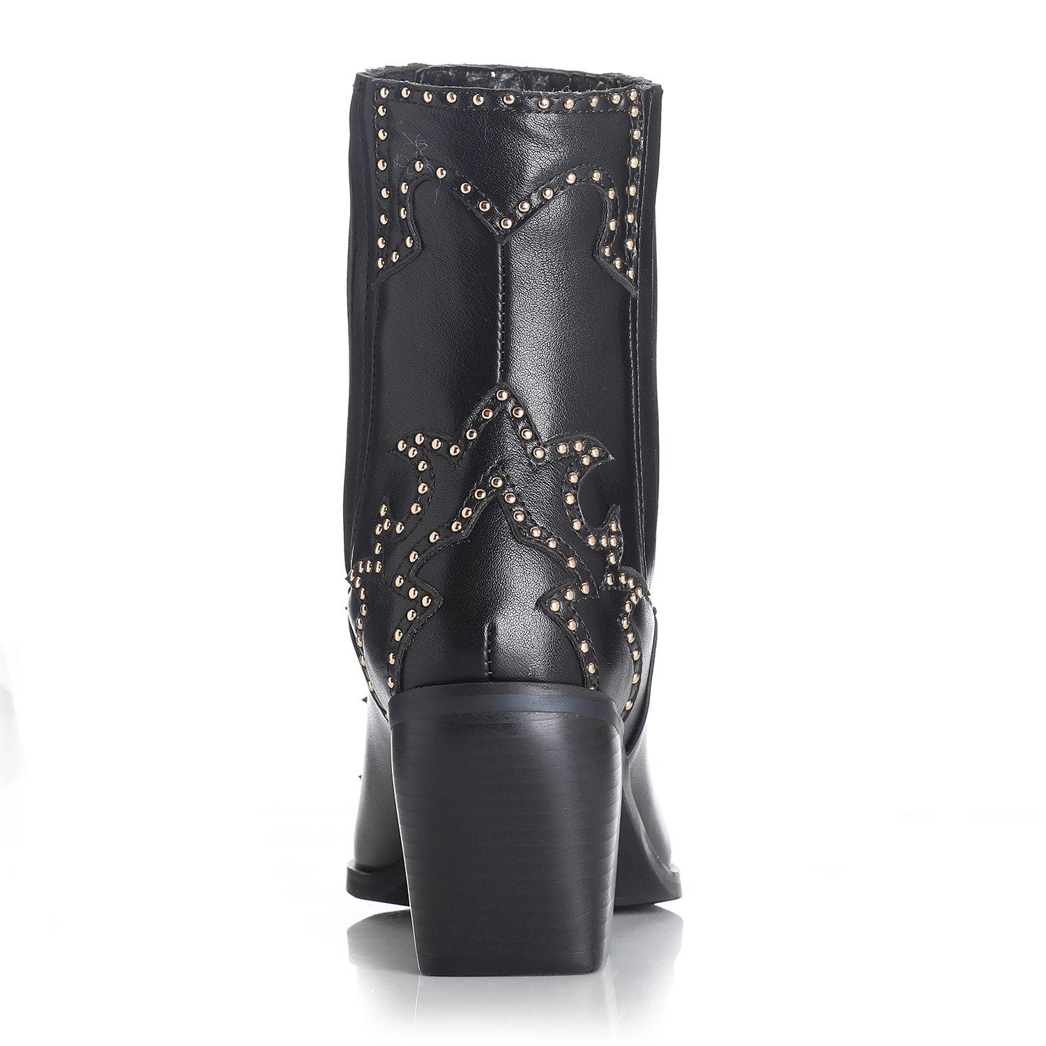 Botin Mujer Negro Via Uno 12412409-1