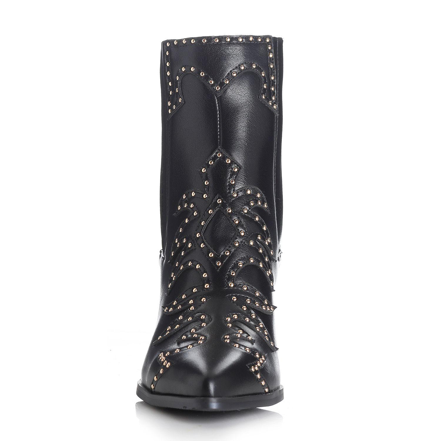 Botin Mujer Negro Via Uno 12412409-2