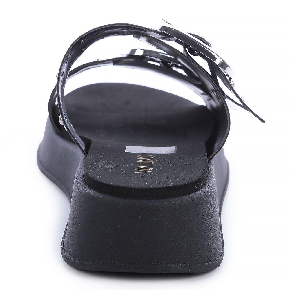 Sandalia Mujer Negro Via Uno 22541601-1