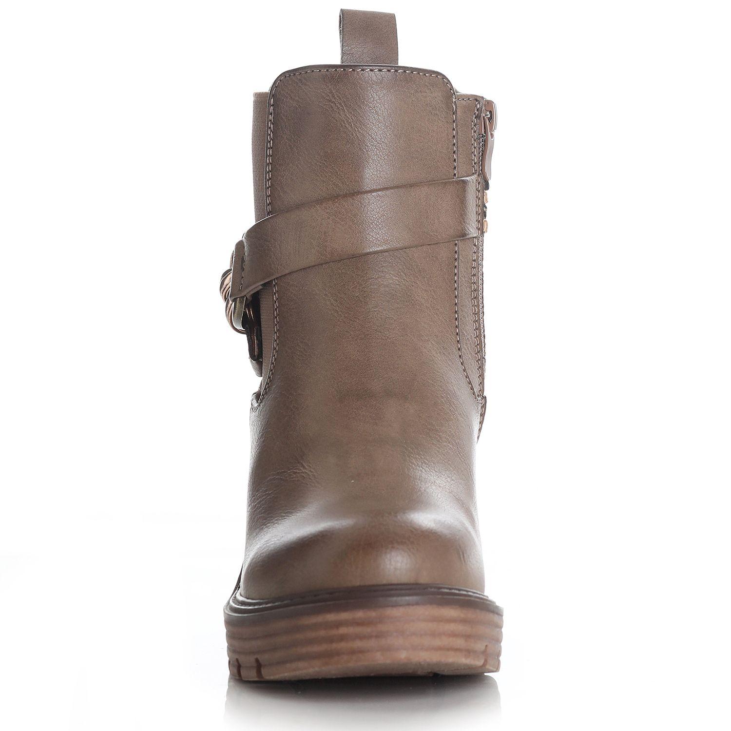 Botin Mujer Caqui Via Uno 12532416-2