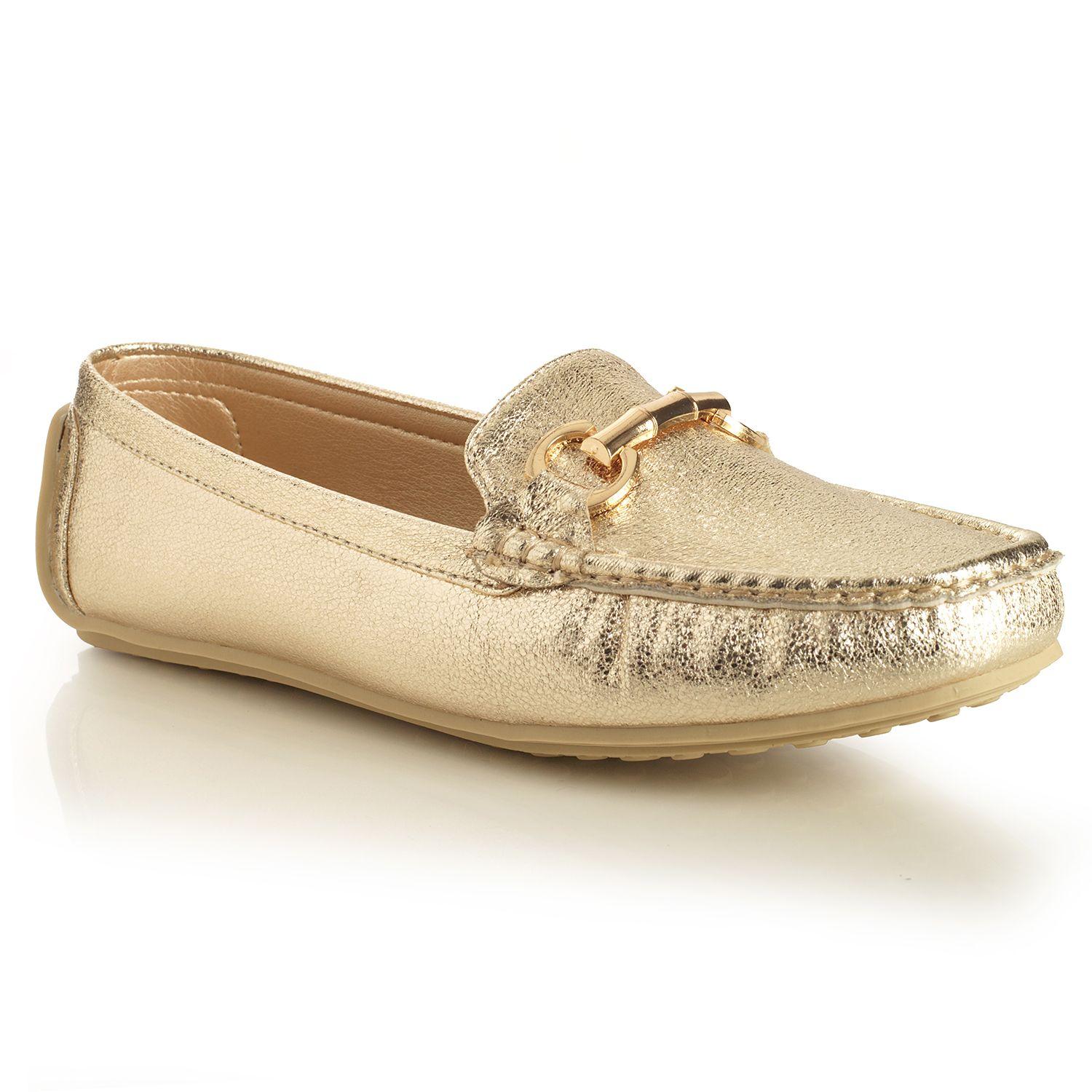 Zapato Mujer Via Uno Dorado 22601509-3