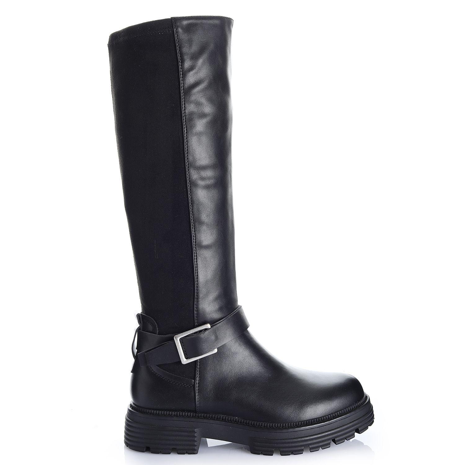 Bota Mujer Negro Via Uno 12531323-0