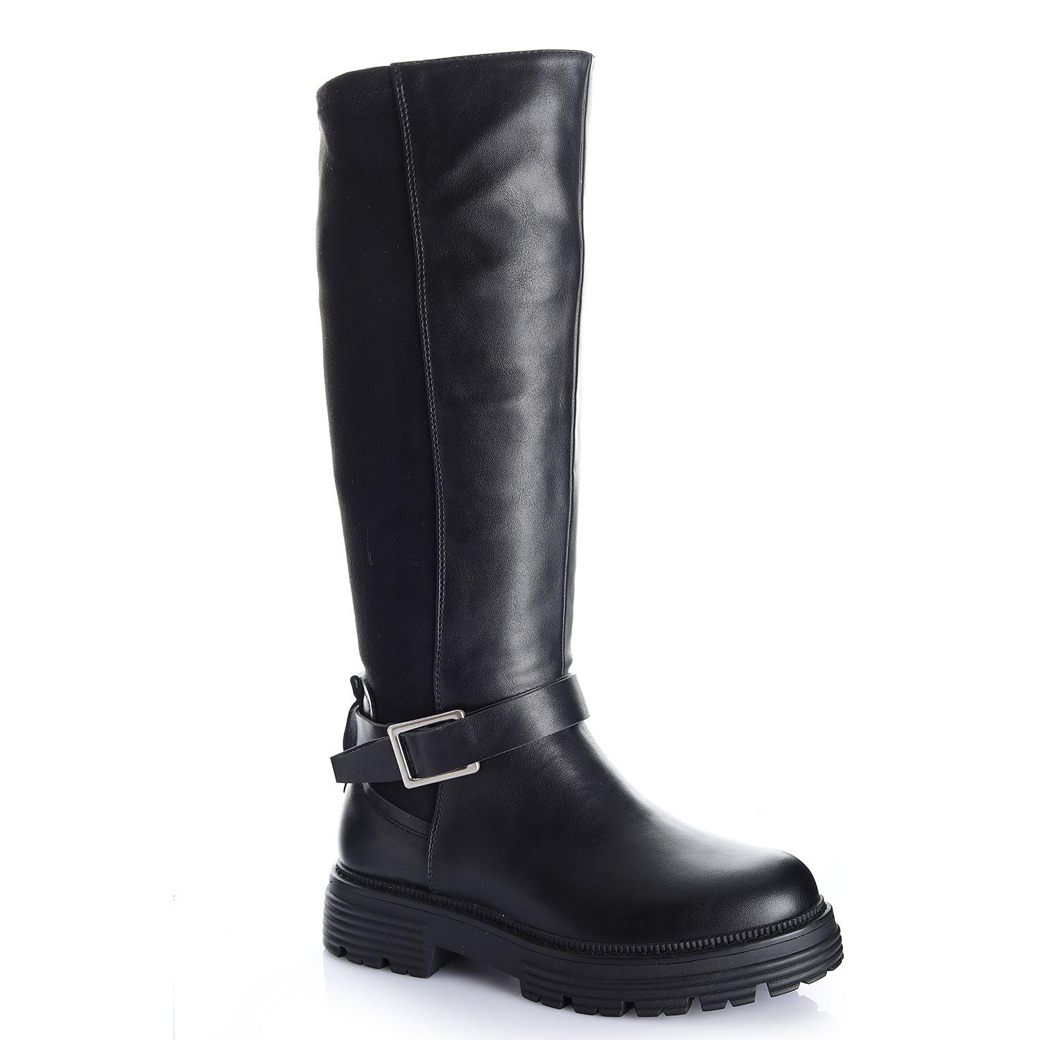 Bota Mujer Negro Via Uno 12531323-3