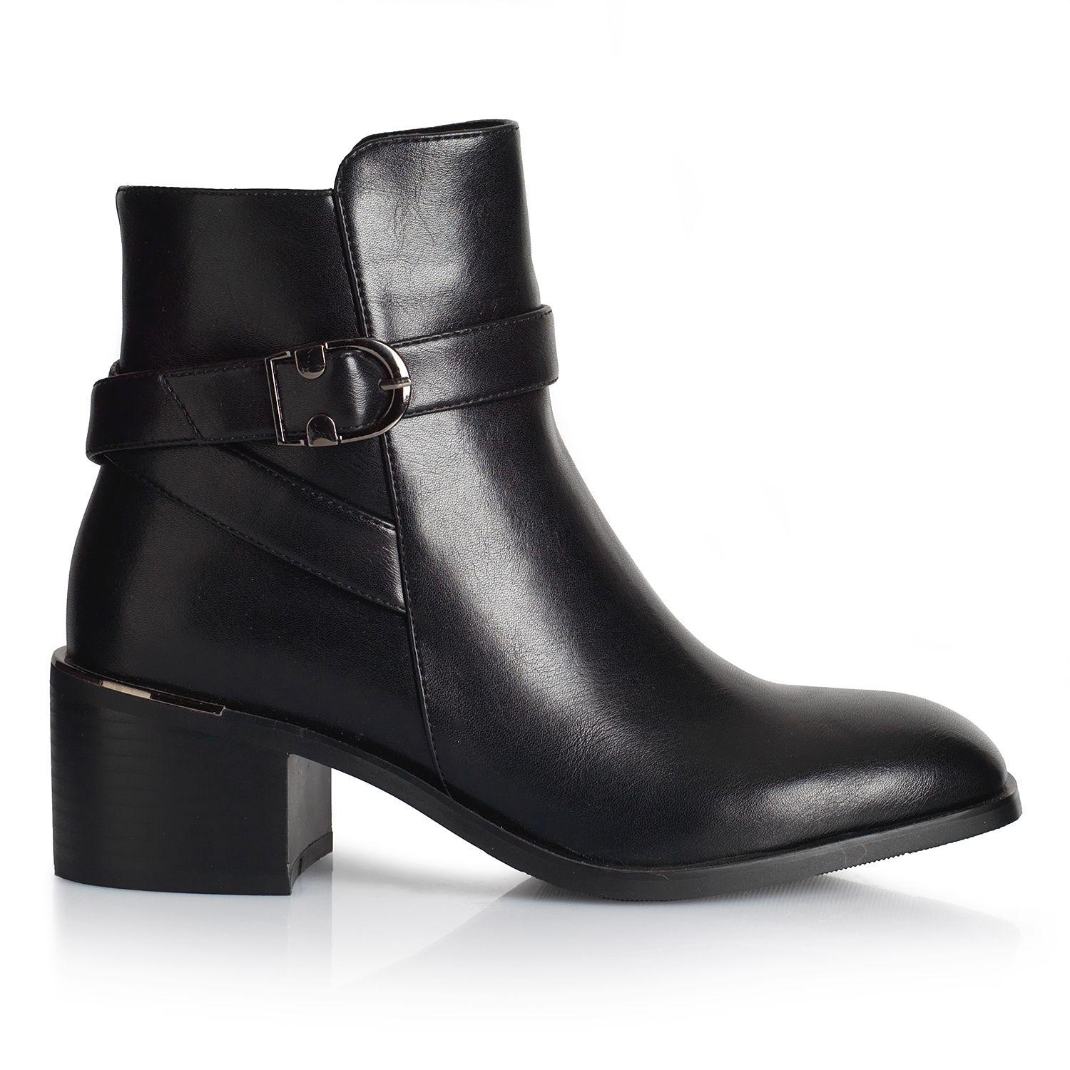 Botin Mujer Via Uno WestWinter Ivory Negro-0