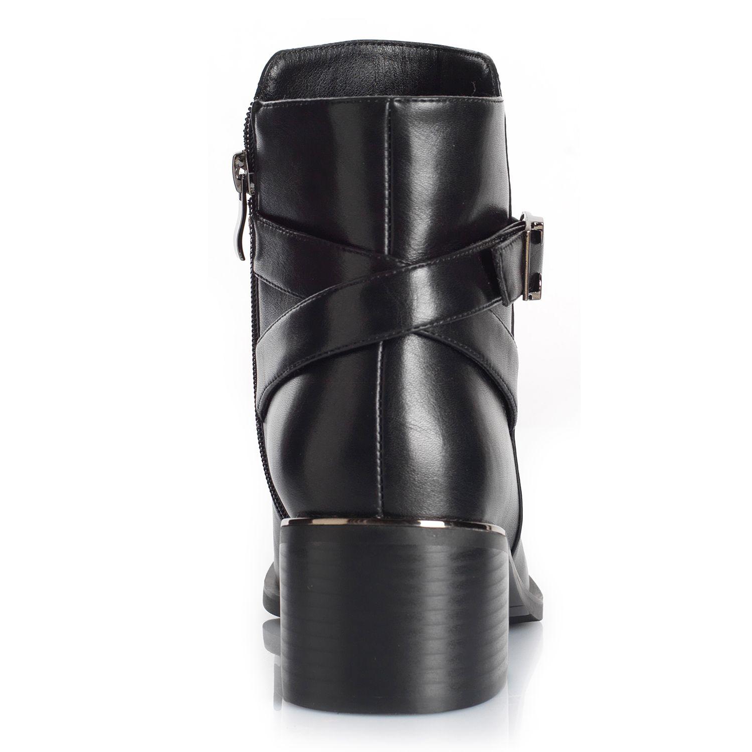Botin Mujer Via Uno WestWinter Ivory Negro-1