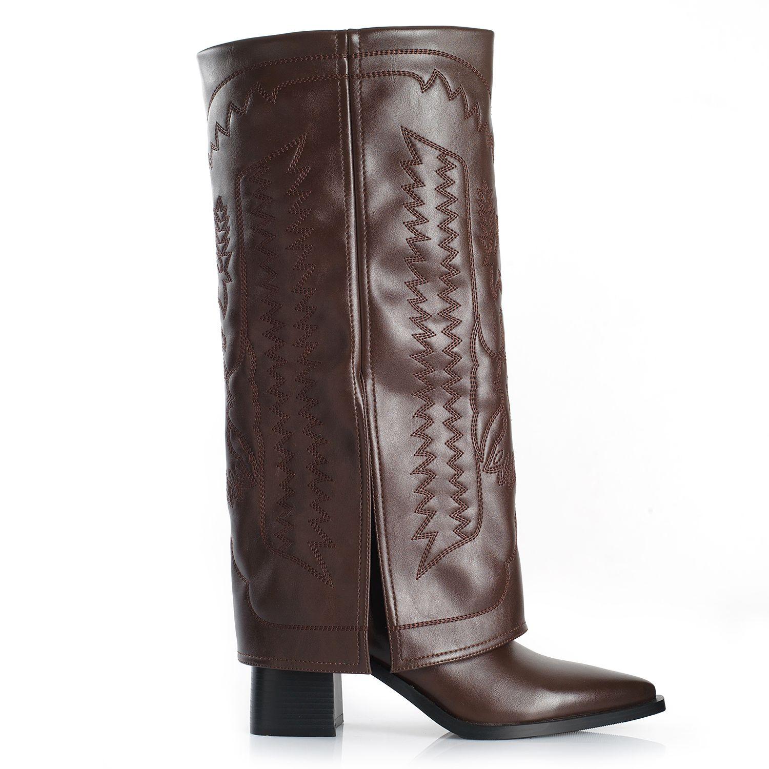 Bota Mujer Via Uno WestWinter Gold Marron-0