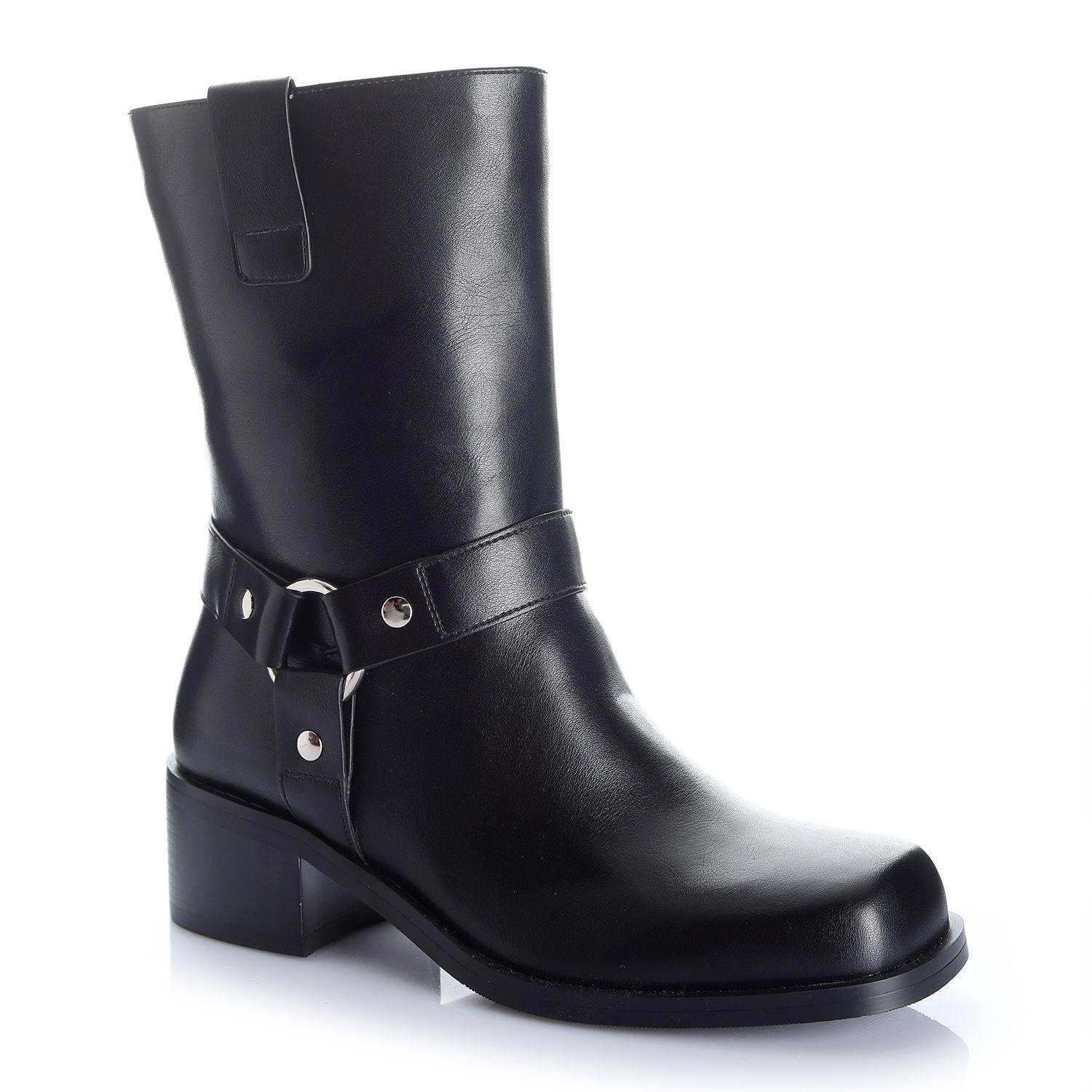 Botin Mujer Negro Via Uno 12531417-3