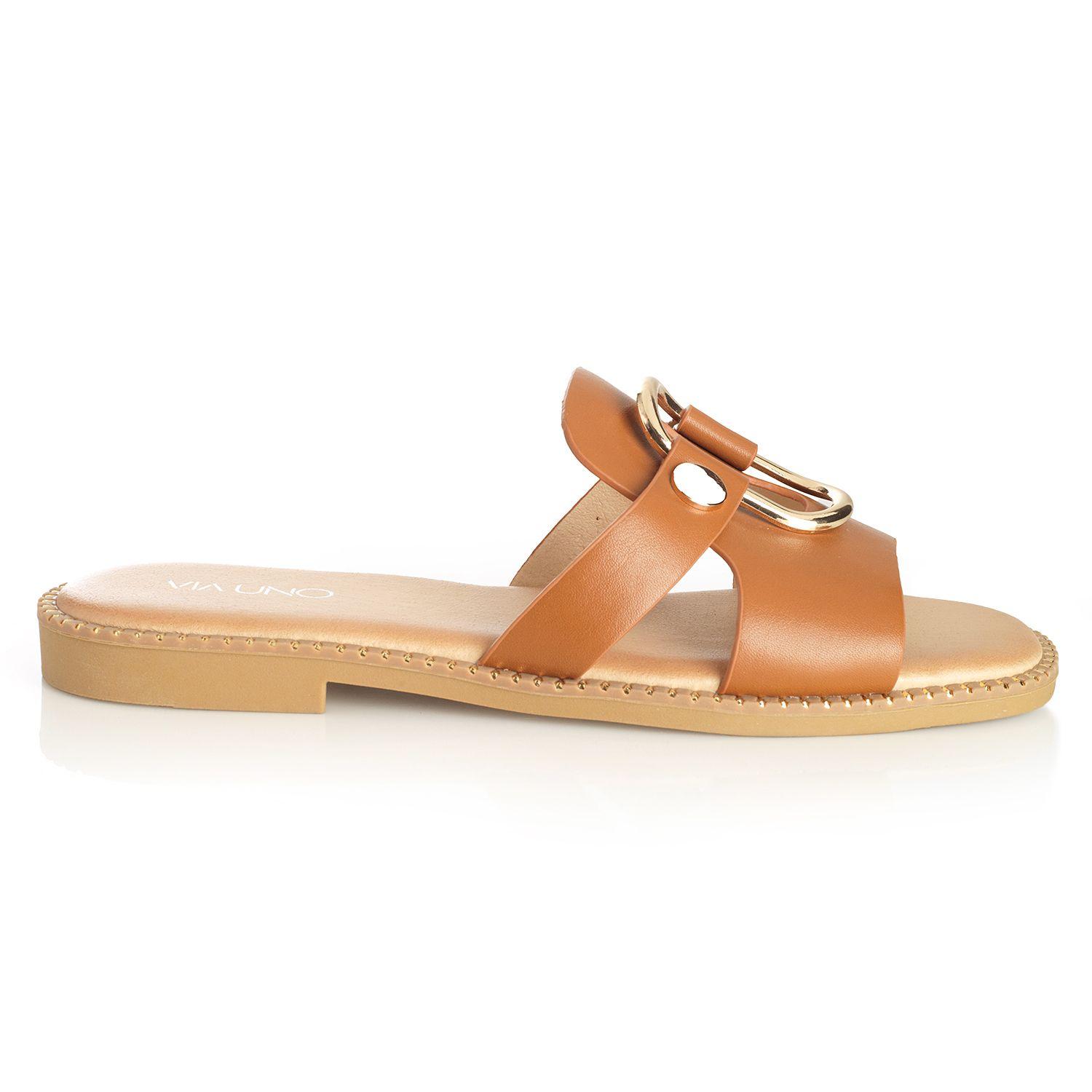 Sandalia Mujer Via Uno Camel 22601633-0