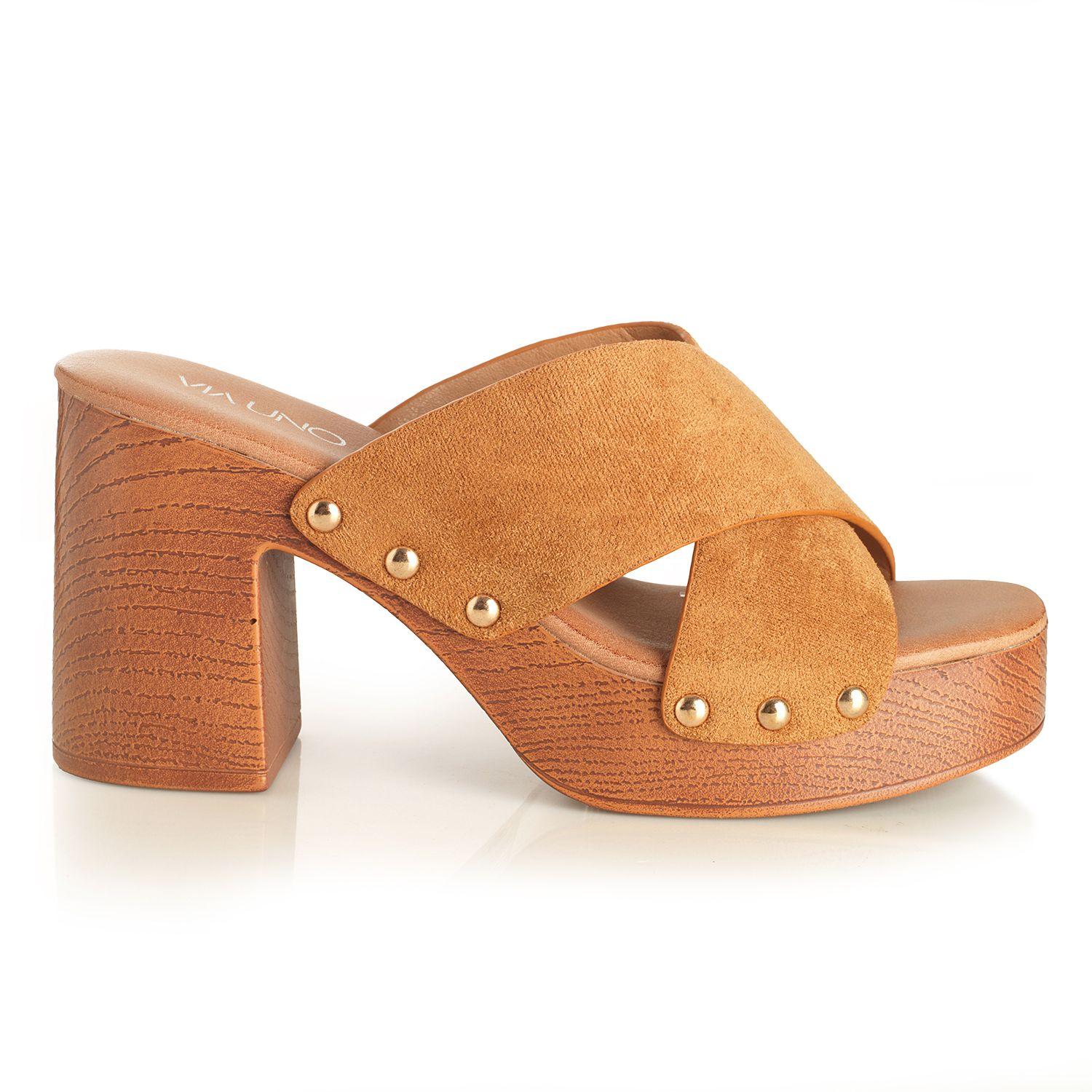 Sandalia Mujer Via Uno Camel 22633619-0