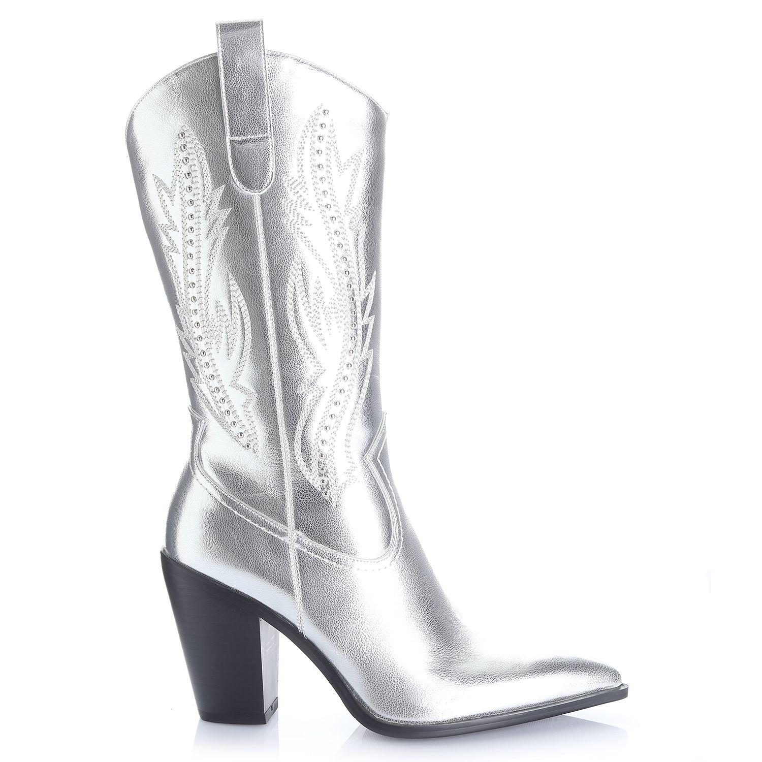 Bota Mujer Plata Via Uno 12513312-0