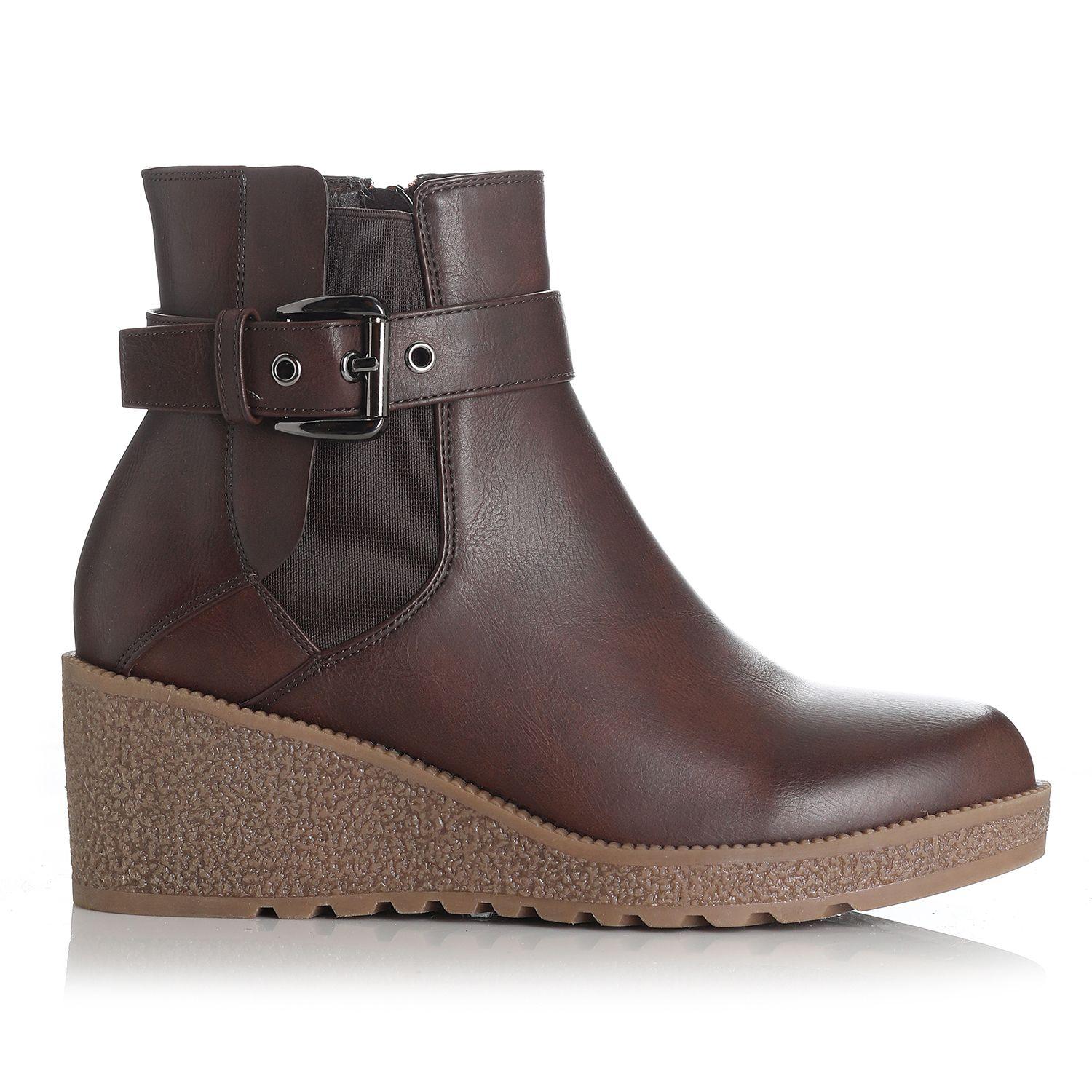Botin Mujer Marron Via Uno 12442403-0