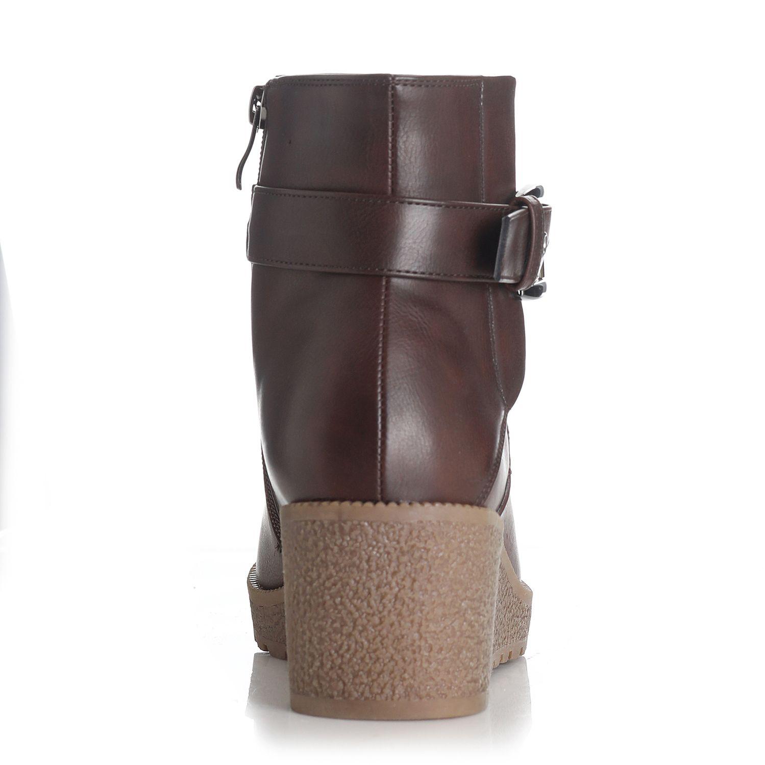 Botin Mujer Marron Via Uno 12442403-1