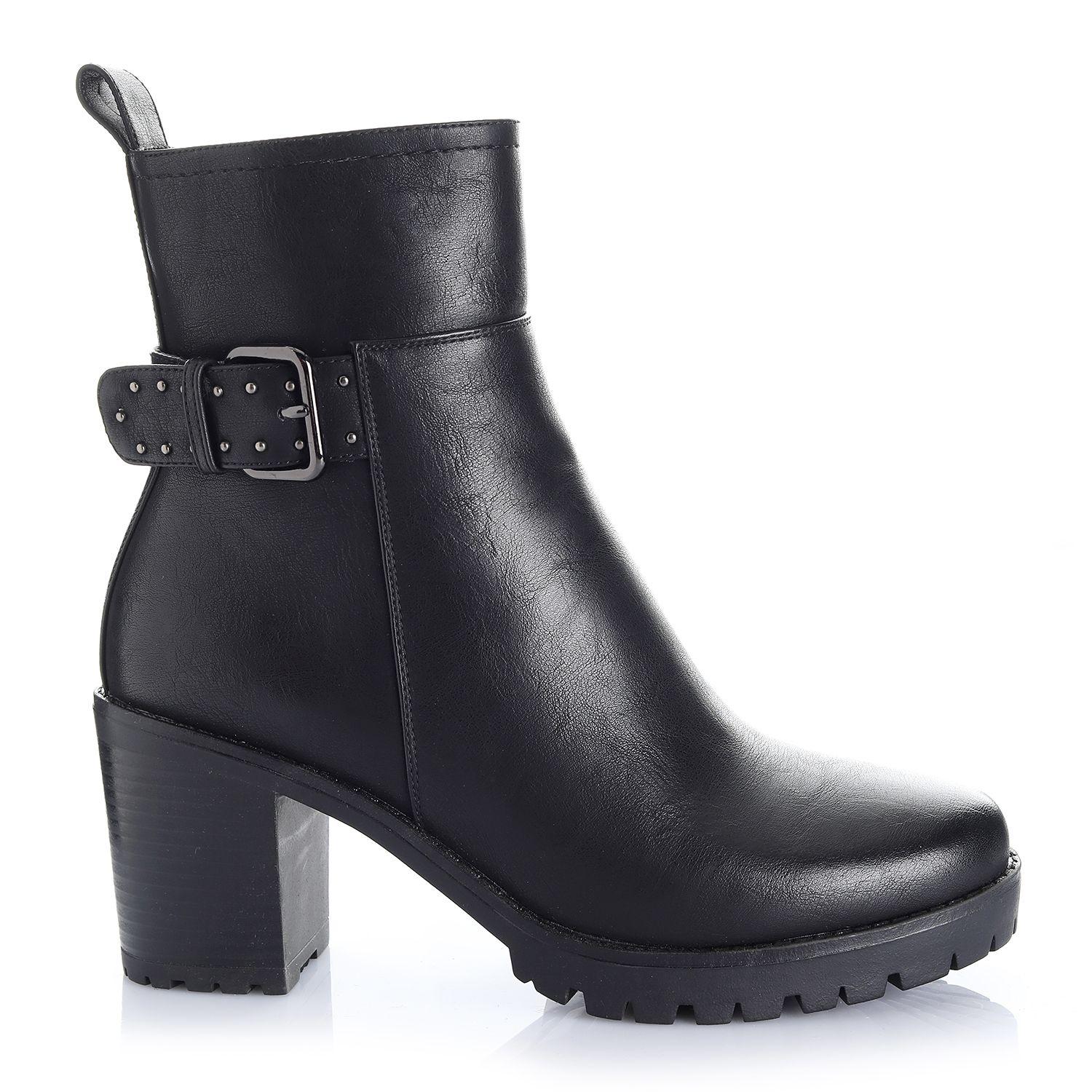 Botin Mujer Negro Via Uno 12533420-0