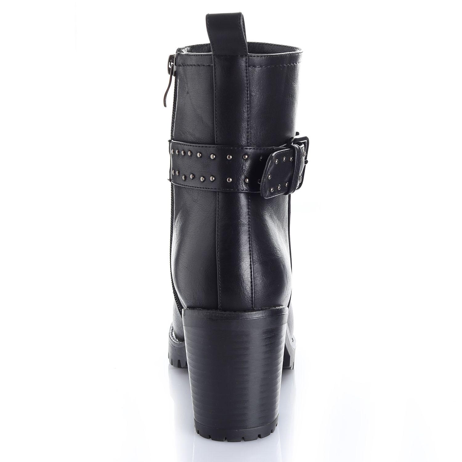 Botin Mujer Negro Via Uno 12533420-1
