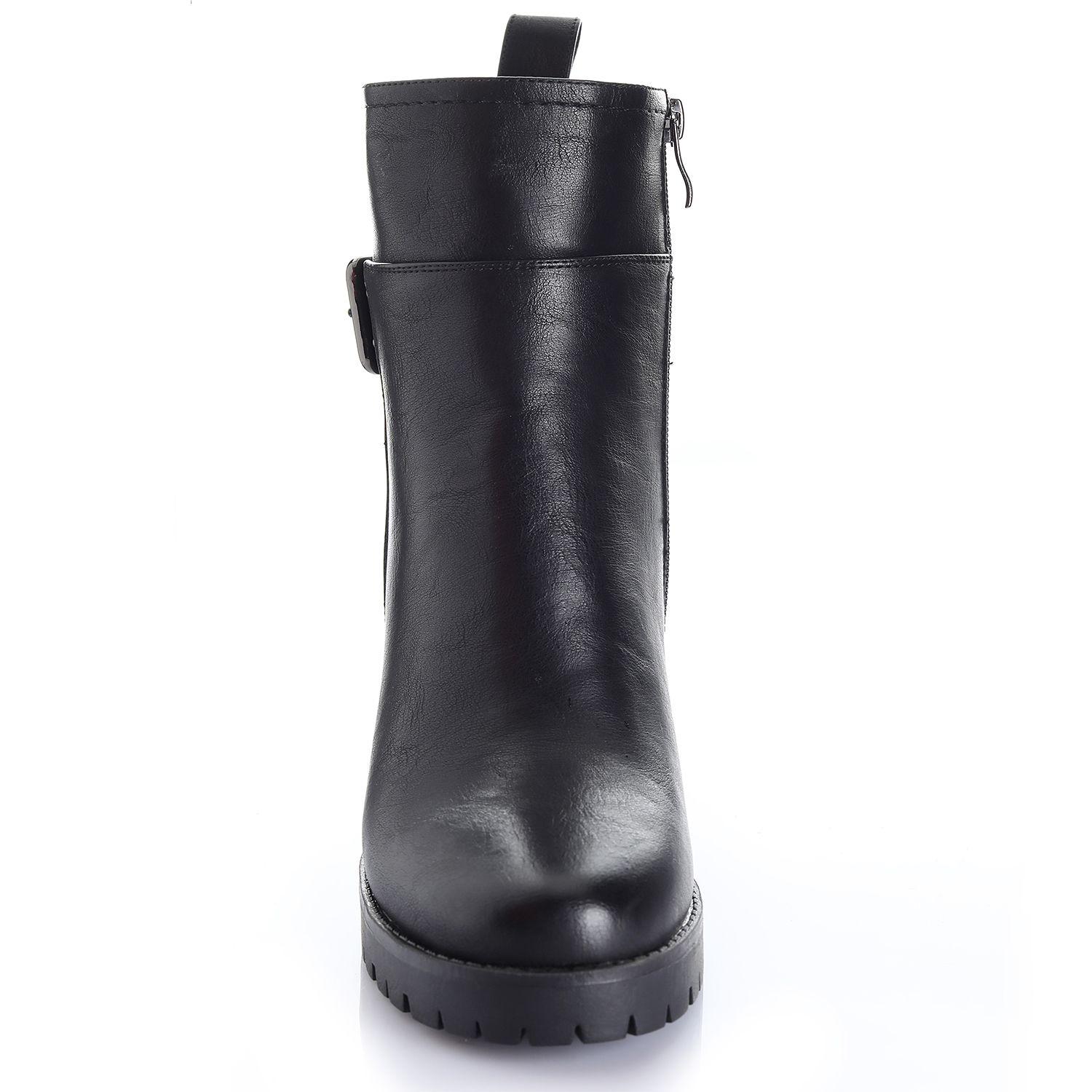 Botin Mujer Negro Via Uno 12533420-2