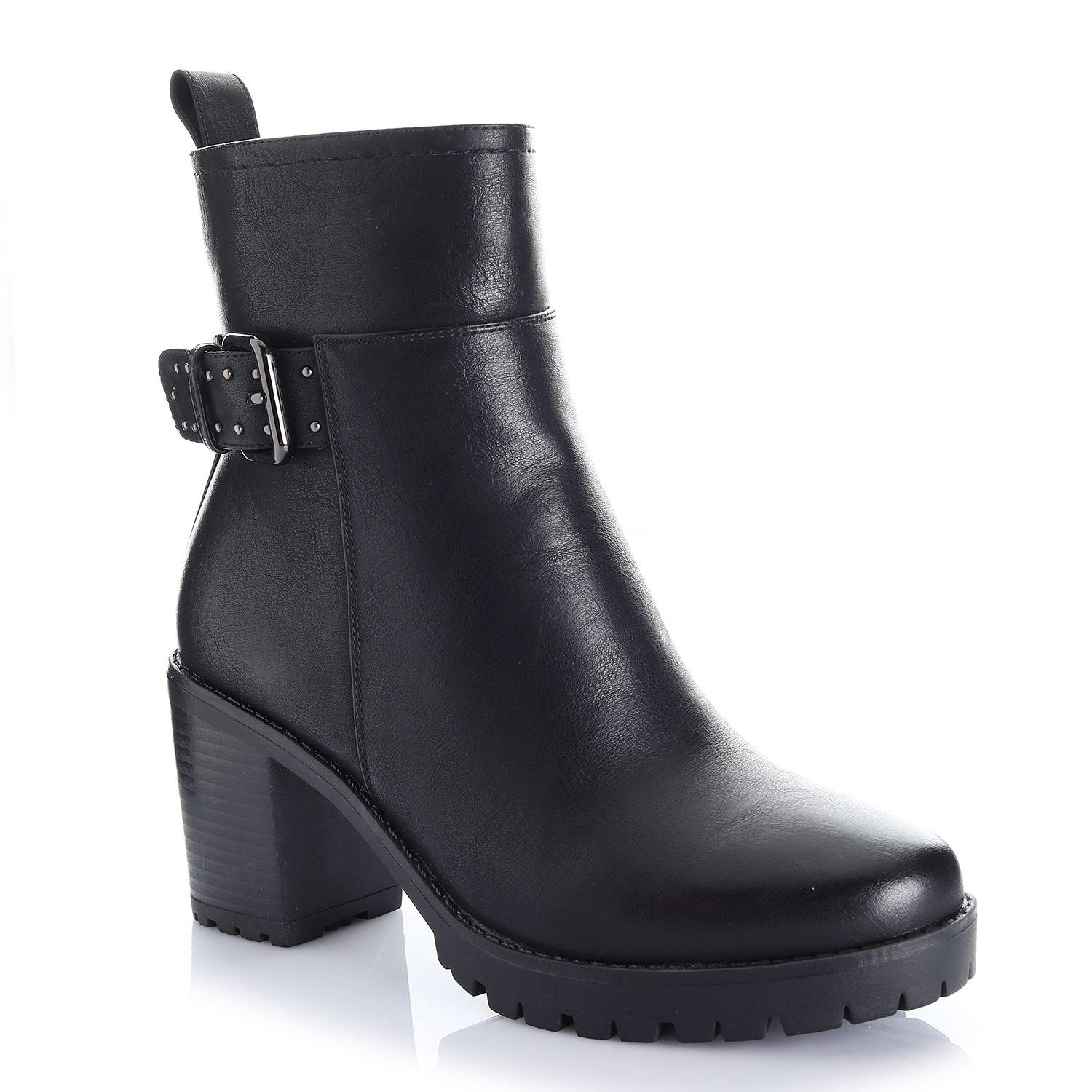Botin Mujer Negro Via Uno 12533420-3