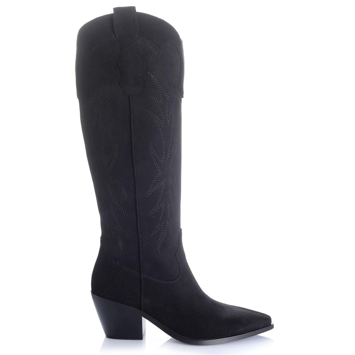 Bota Mujer Negro Via Uno 12512315-0