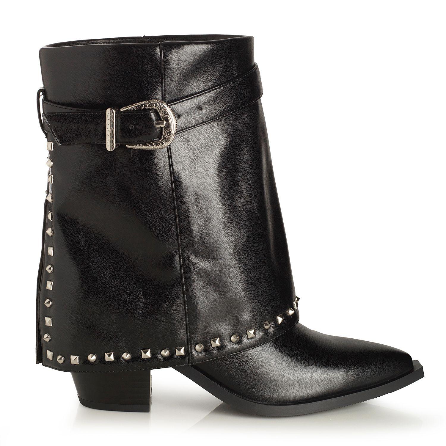 Botin Mujer Via Uno Negro 22613402-0