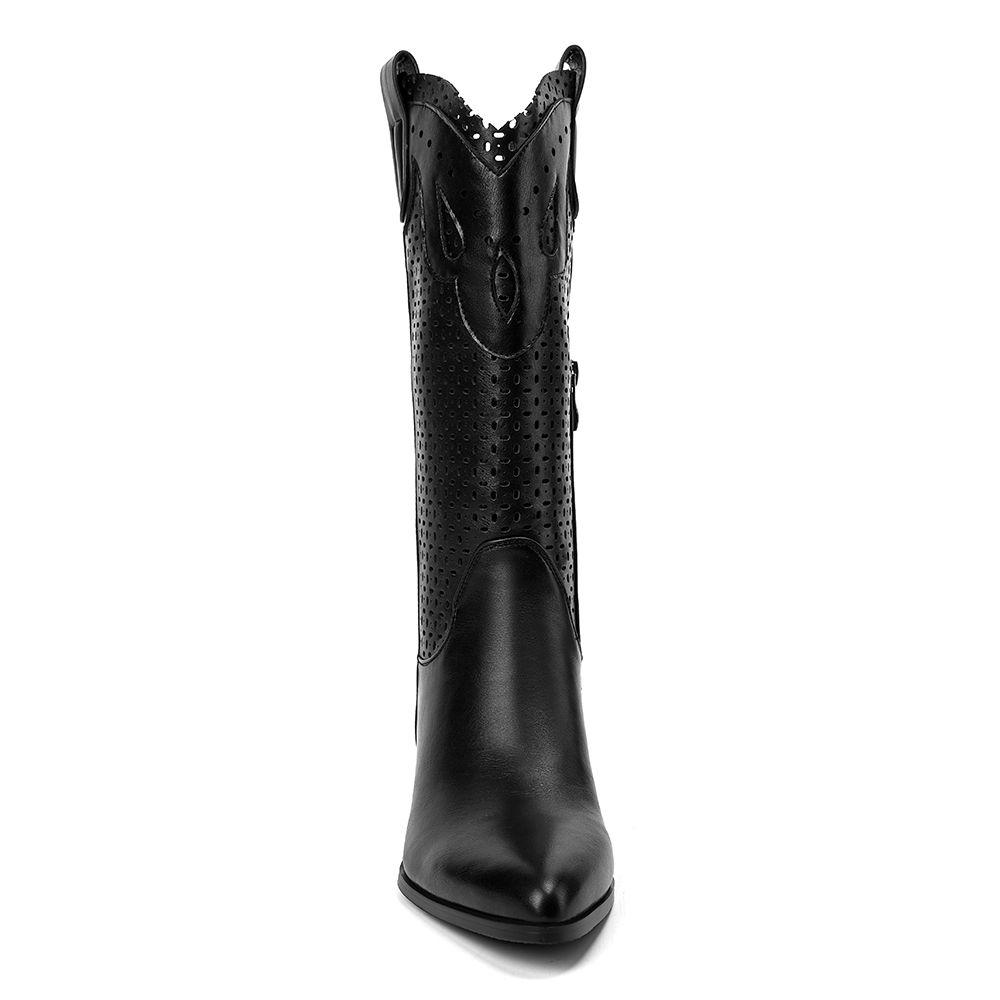 Bota Mujer Negro Via Uno 12511301-2
