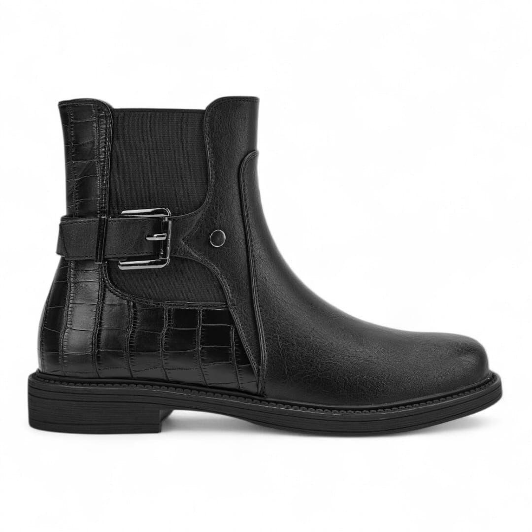 Botin Mujer Via Uno WestWinter North Negro-0
