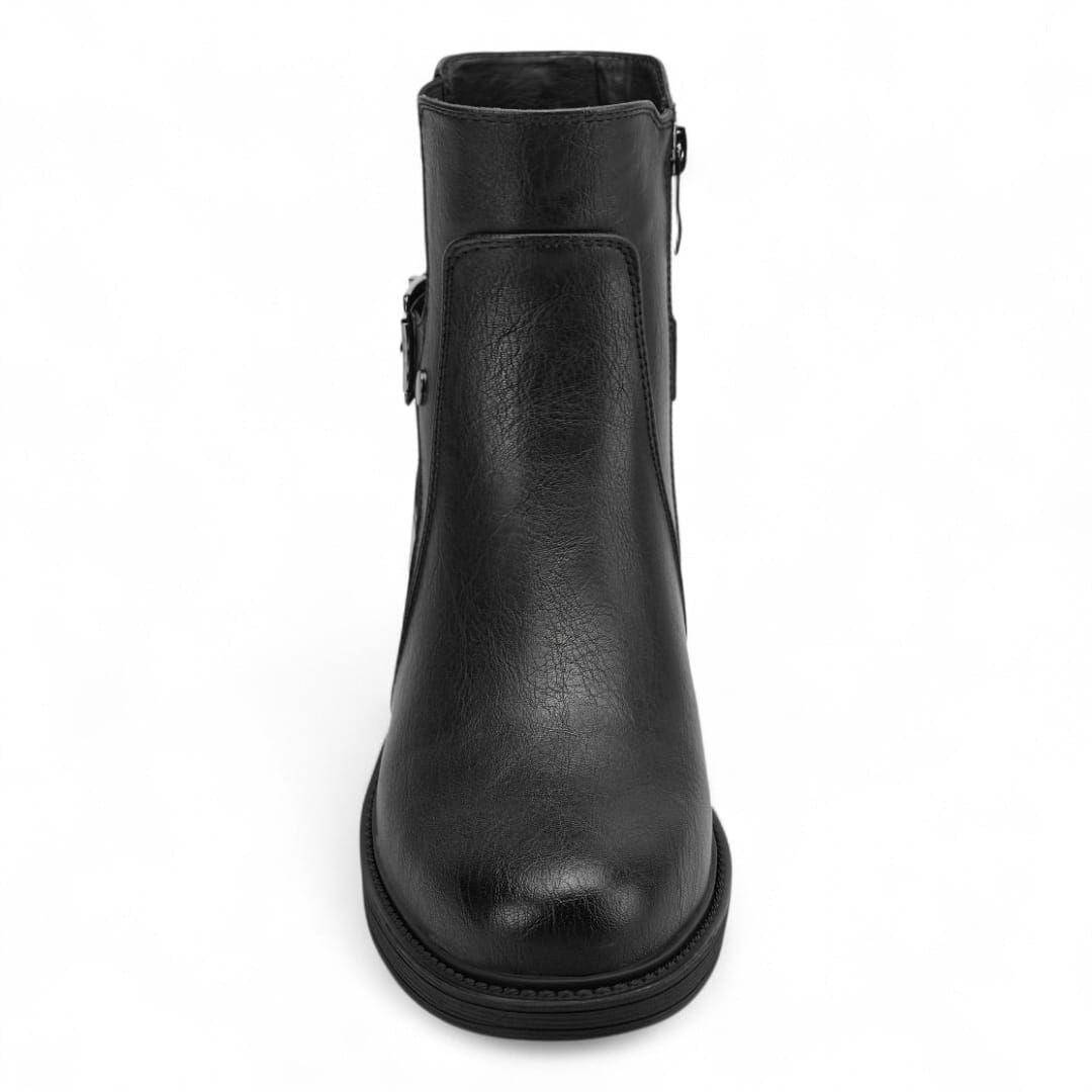 Botin Mujer Via Uno WestWinter North Negro-2