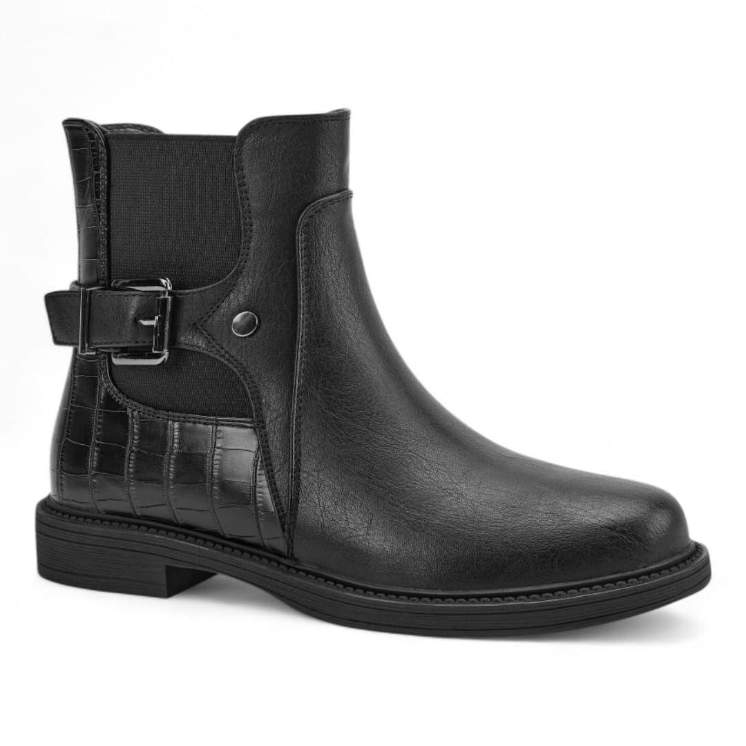 Botin Mujer Via Uno WestWinter North Negro-3