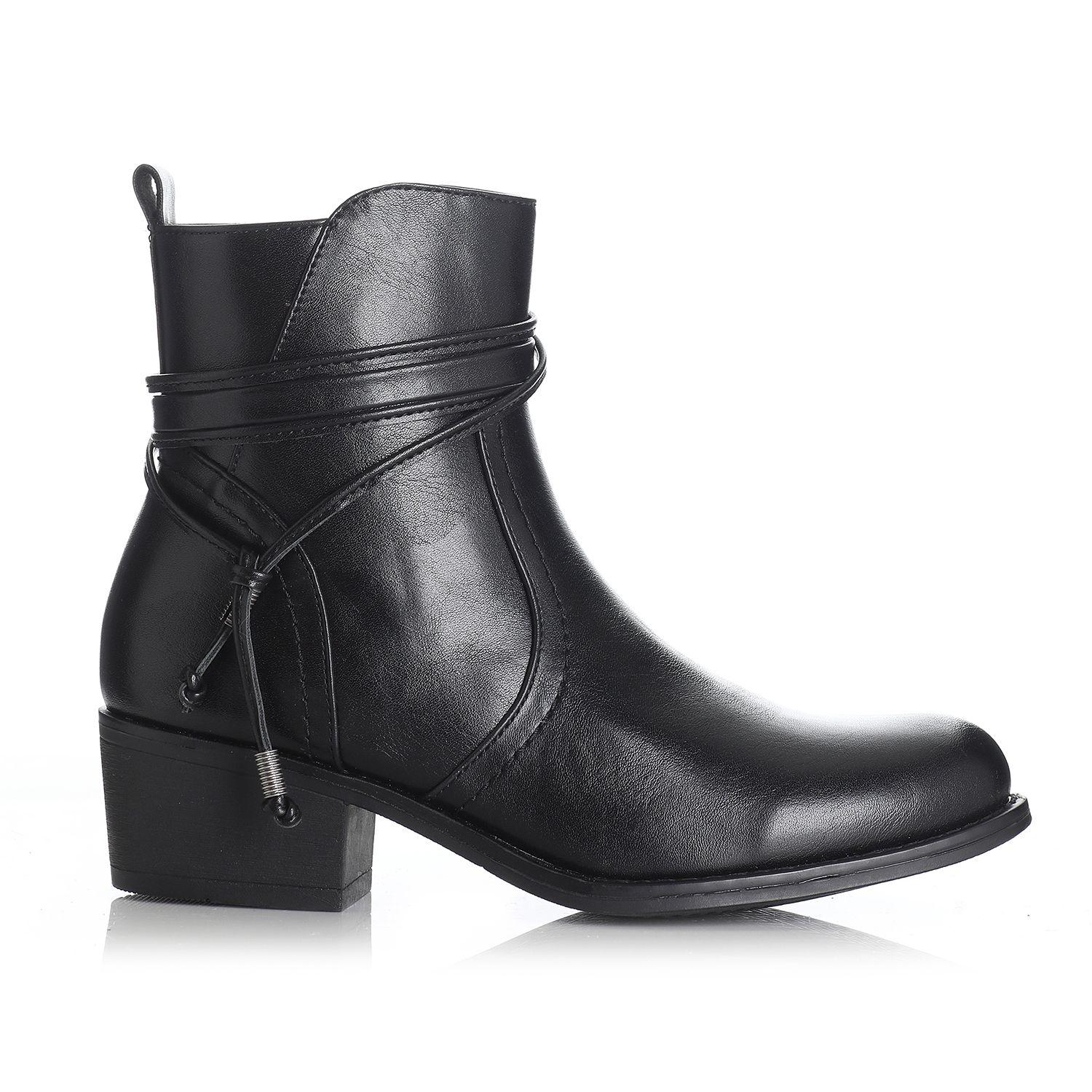 Botin Mujer Negro Via Uno 12431416-0