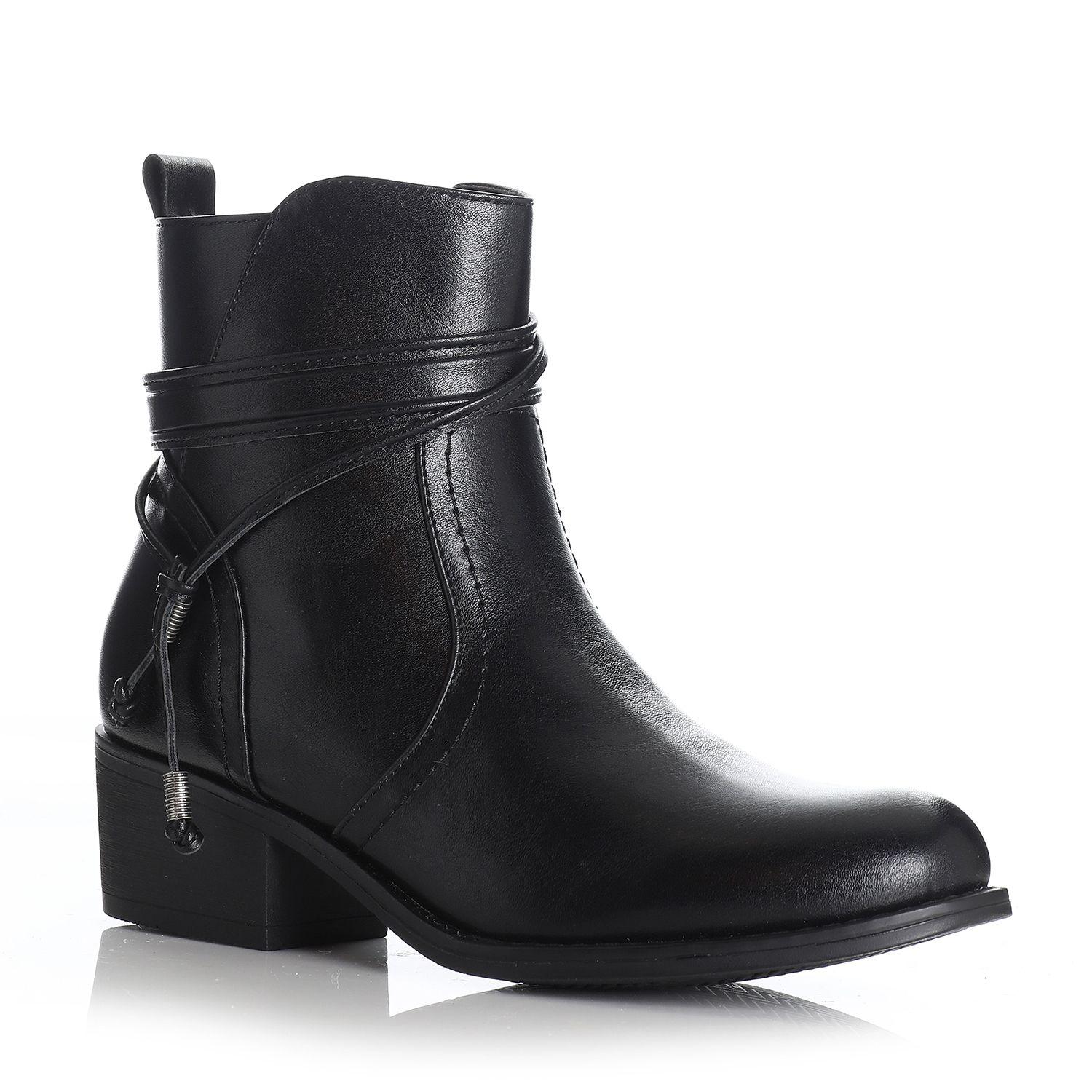 Botin Mujer Negro Via Uno 12431416-3