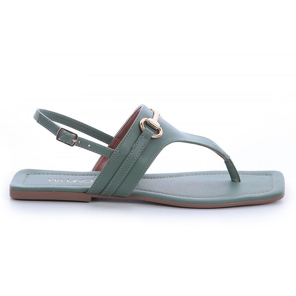 Sandalia Mujer Verde Via Uno 22501608-0