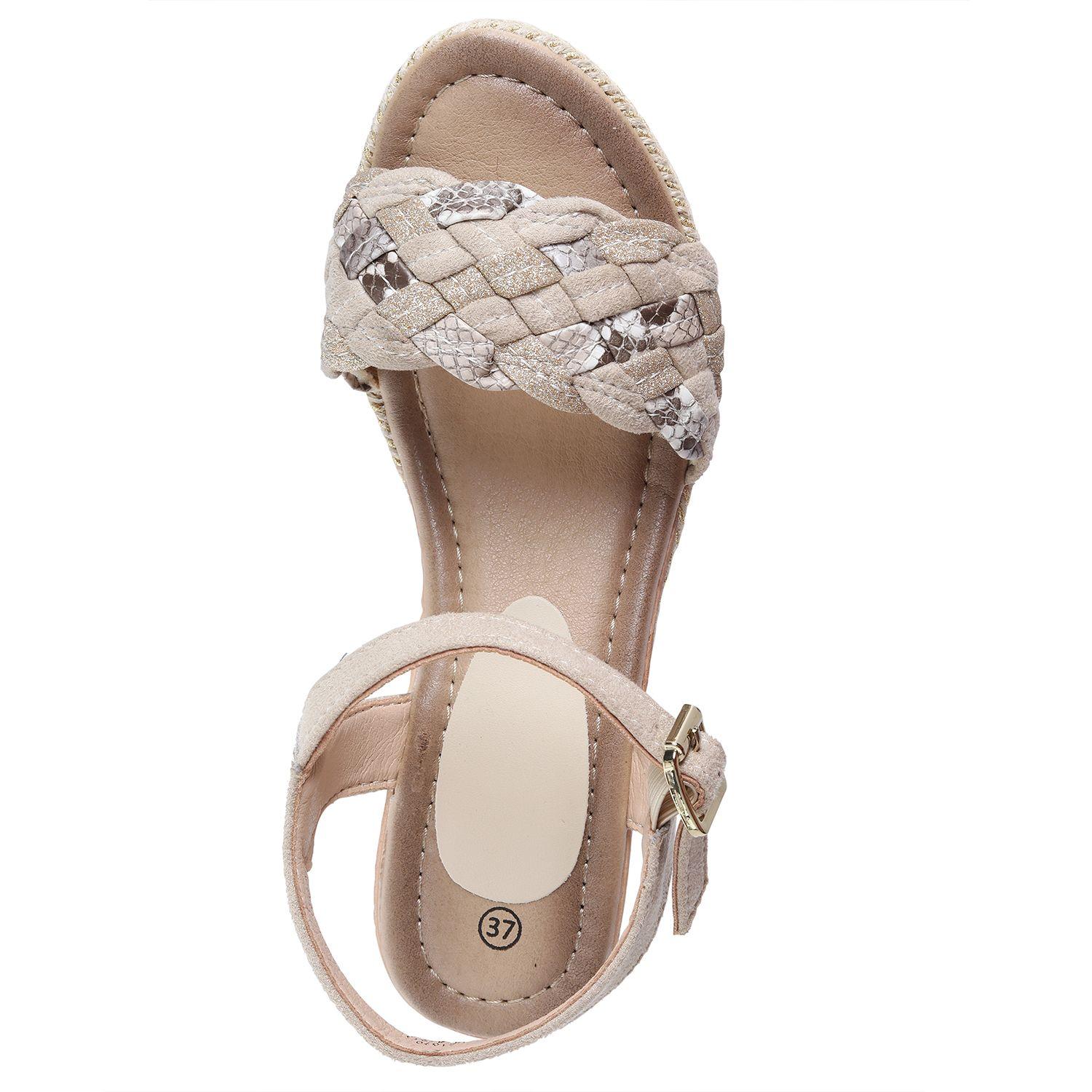 Sandalia Mujer Via Uno Beige 22642613-2