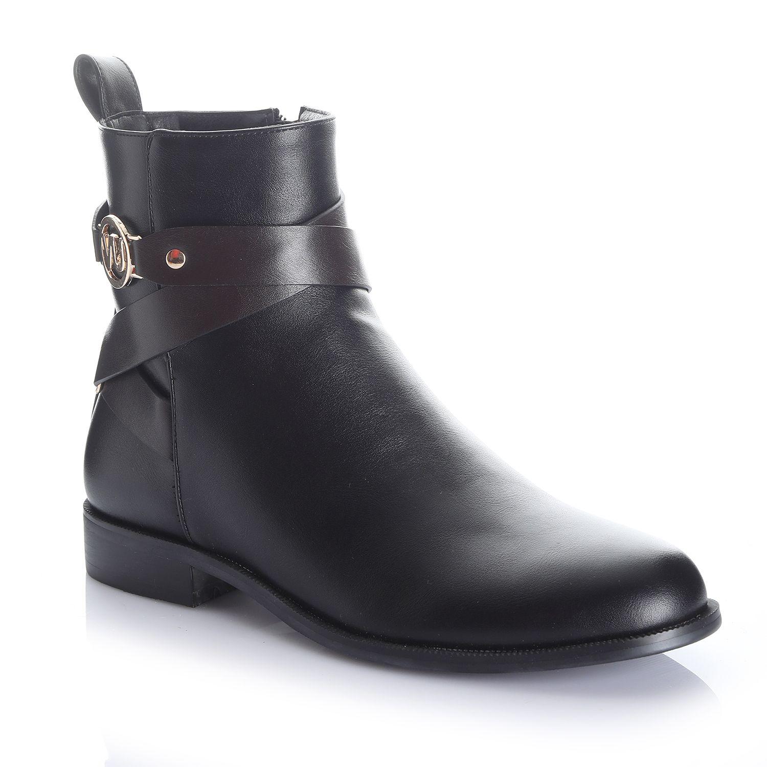 Botin Mujer Negro Via Uno 12531406-3