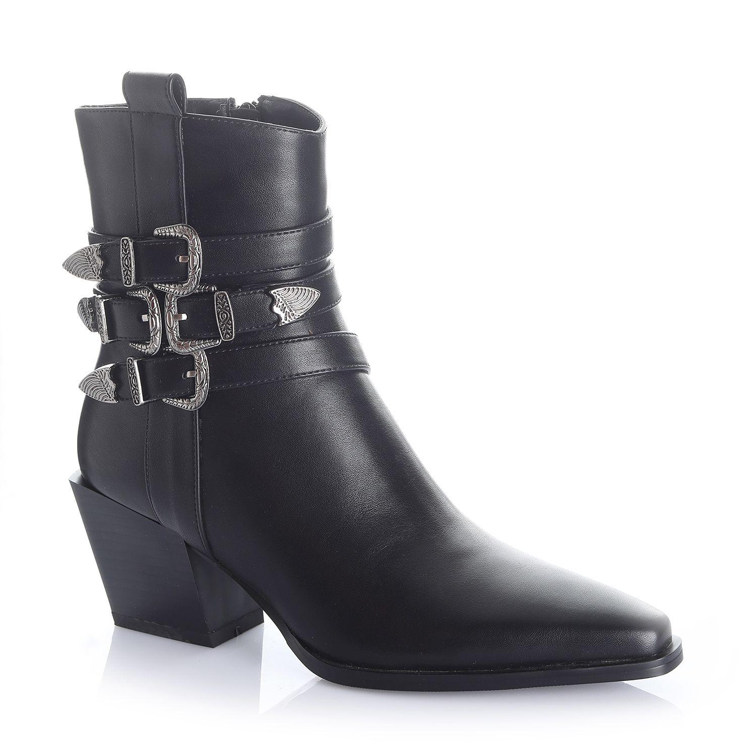Botin Mujer Negro Via Uno 12512402-3