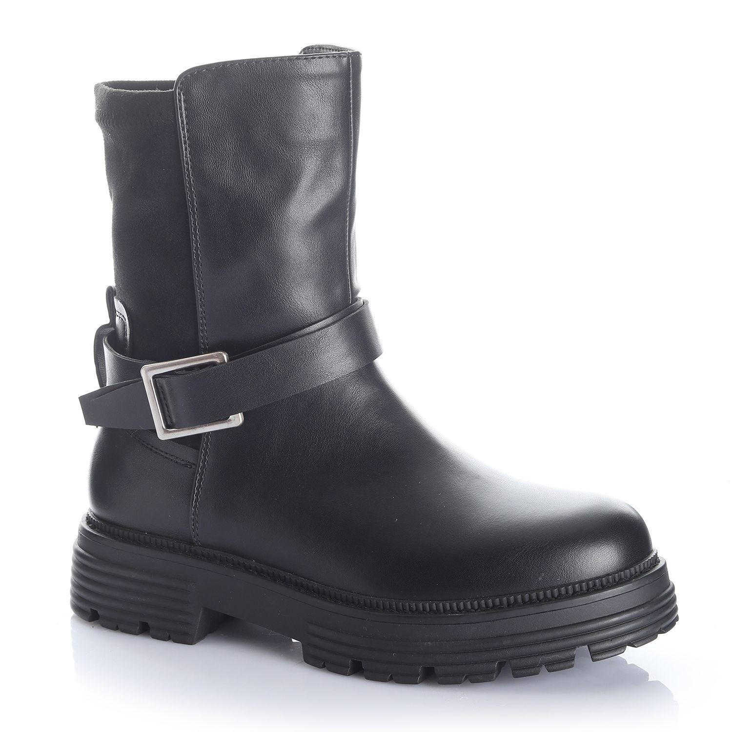 Botin Mujer Negro Via Uno 12531452-3