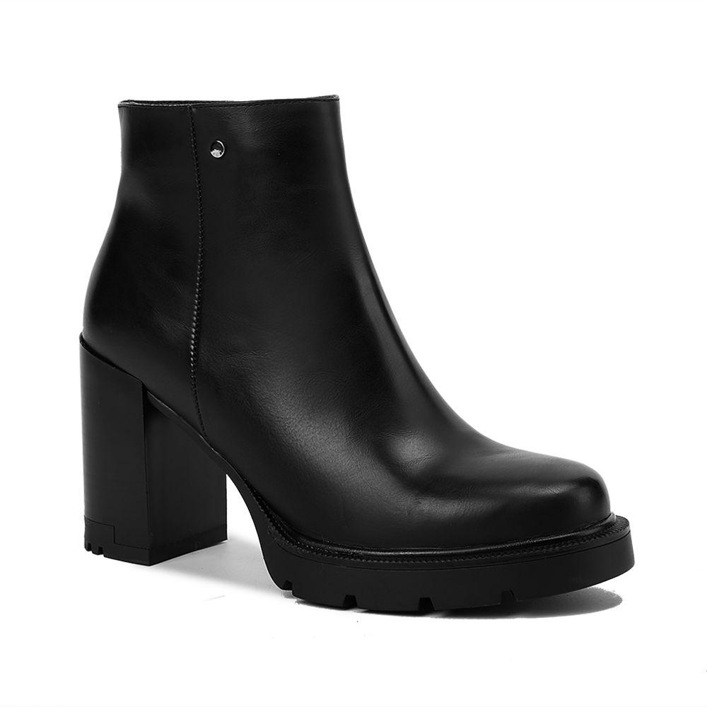 Botin Mujer Negro Via Uno 12533430-3