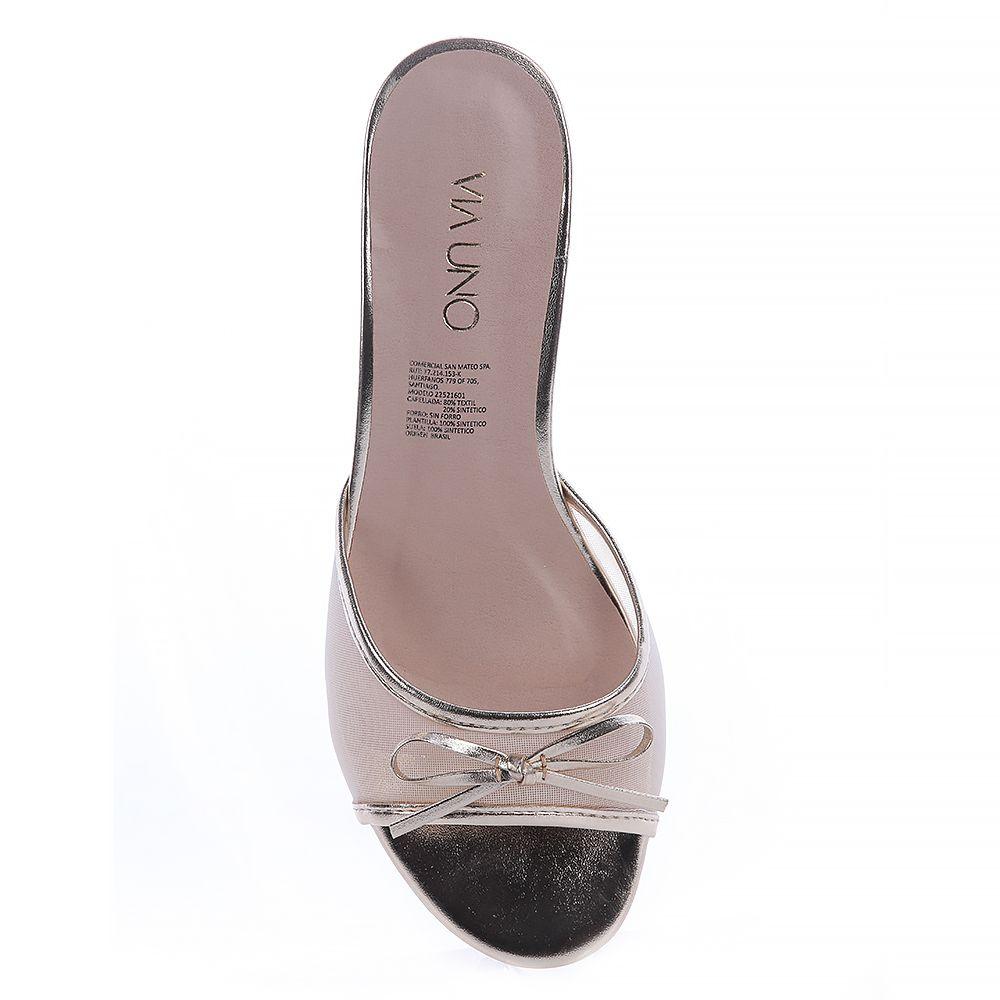 Sandalia Mujer Dorado Via Uno 22521601-2