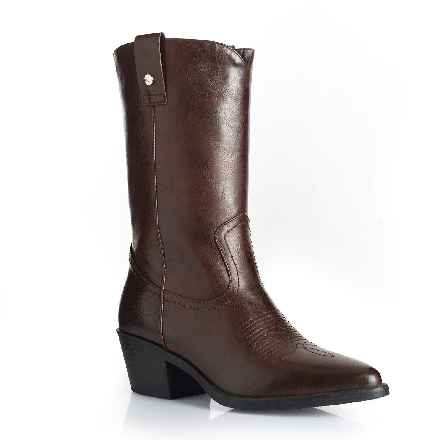 Bota Mujer Via Uno WestWinter Spur Marron-3