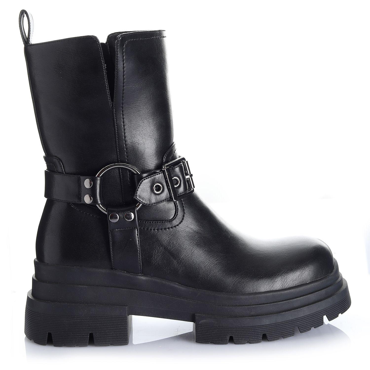 Botin Mujer Negro Via Uno 12531401-0