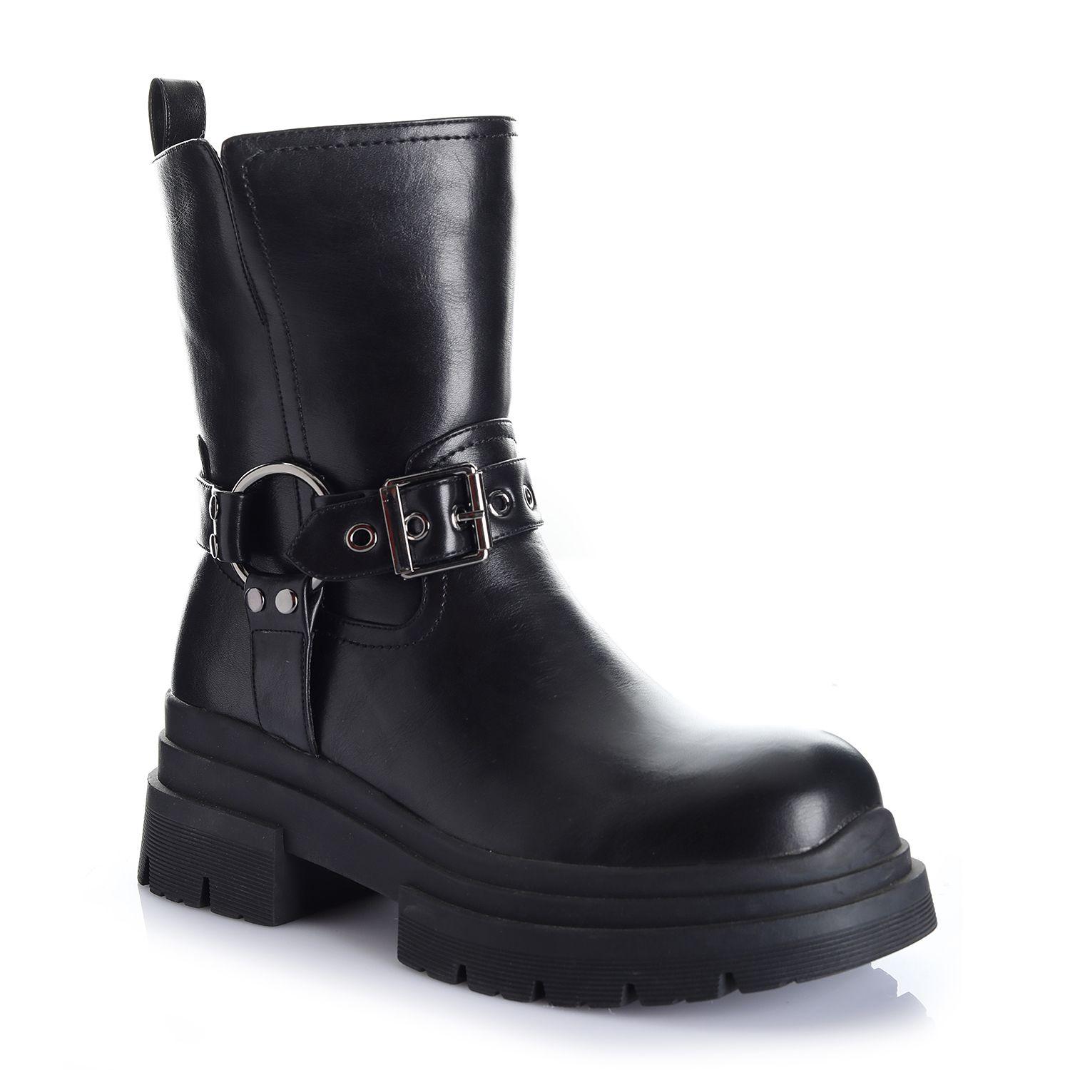 Botin Mujer Negro Via Uno 12531401-3