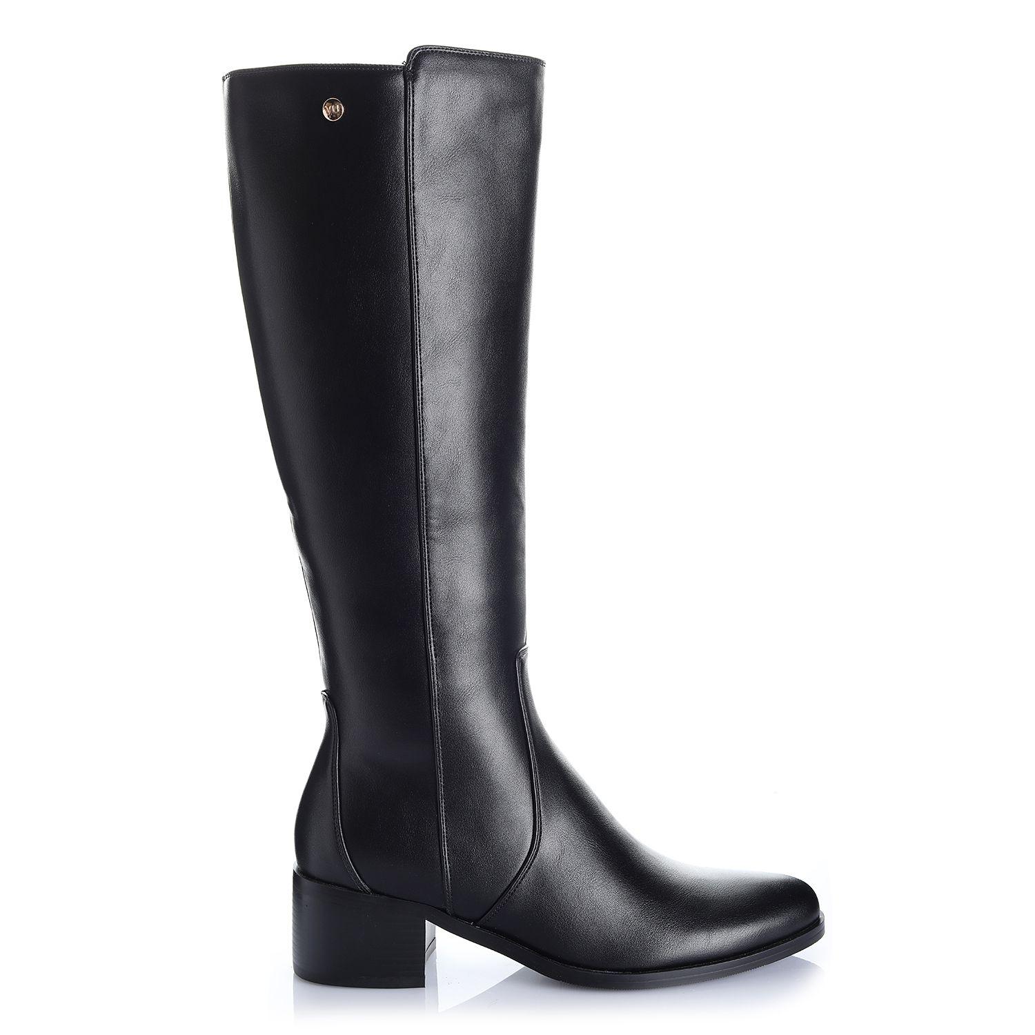 Bota Mujer Negro Via Uno 12532301-0