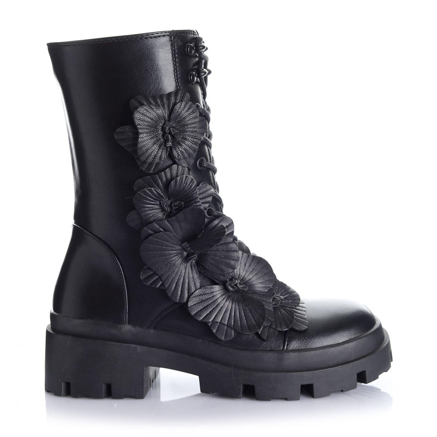 Botin Mujer Negro Via Uno 12531422-0