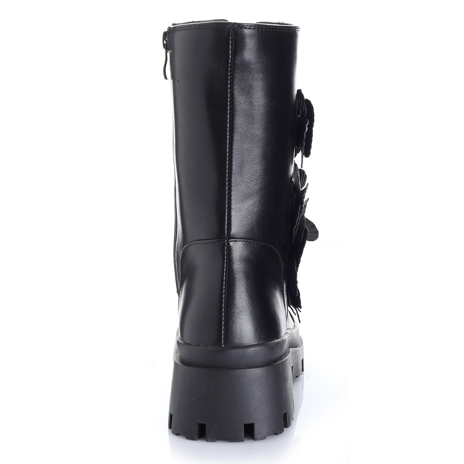 Botin Mujer Negro Via Uno 12531422-1