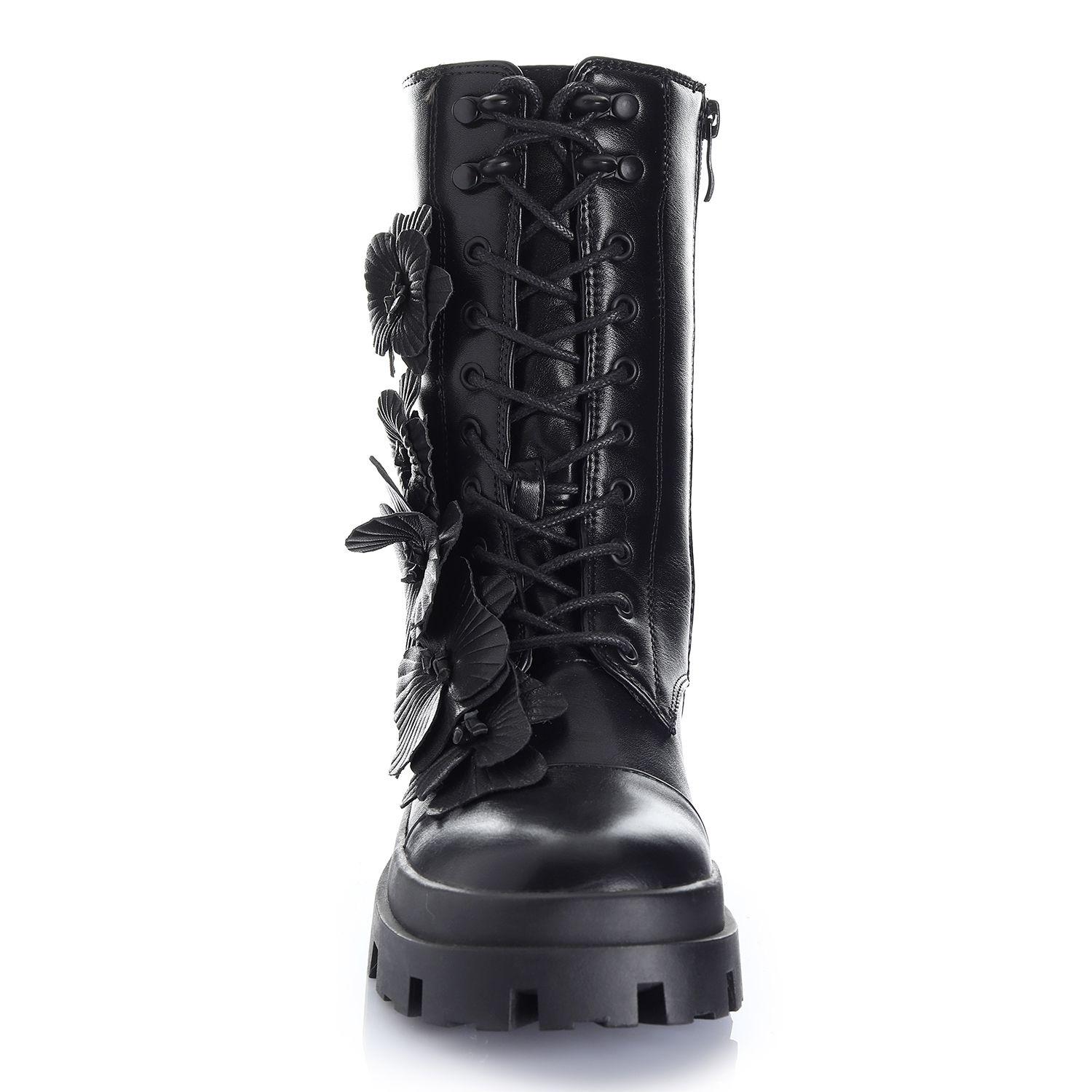Botin Mujer Negro Via Uno 12531422-2
