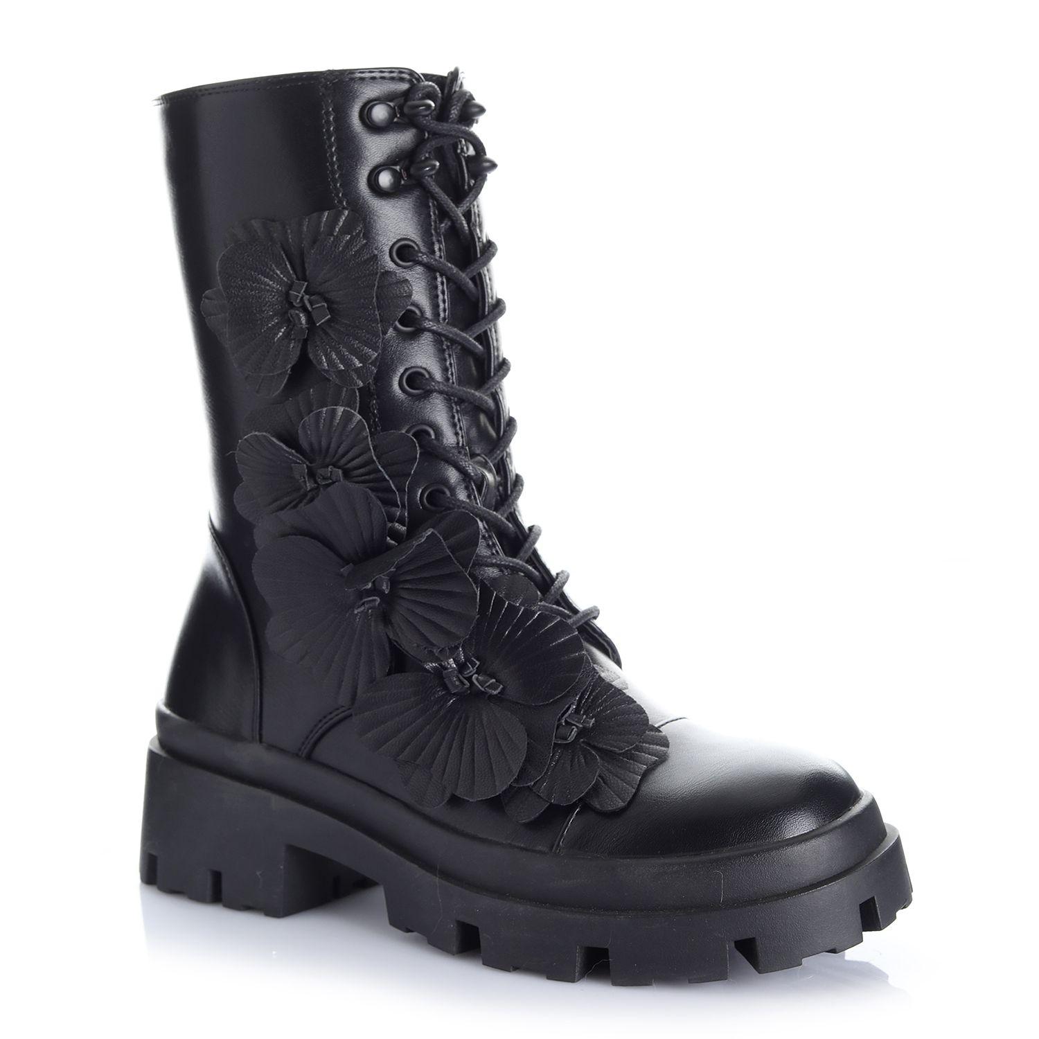 Botin Mujer Negro Via Uno 12531422-3