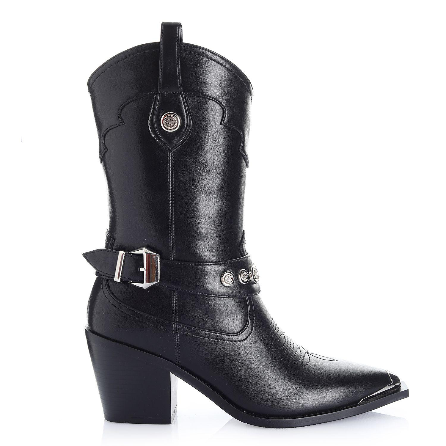 Botin Mujer Negro Via Uno 12512409-0